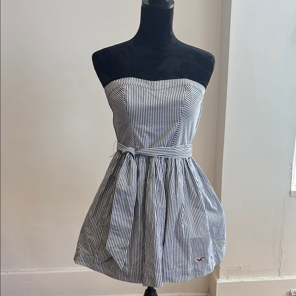 Striped Strapless Dress